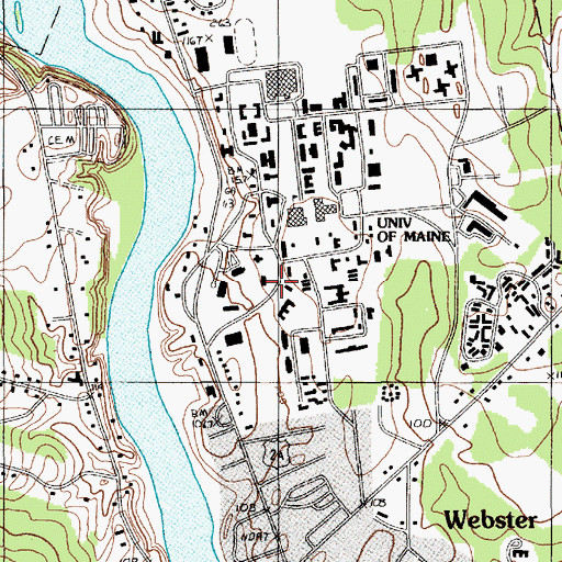 Topographic Map of Penobscot Hall, ME