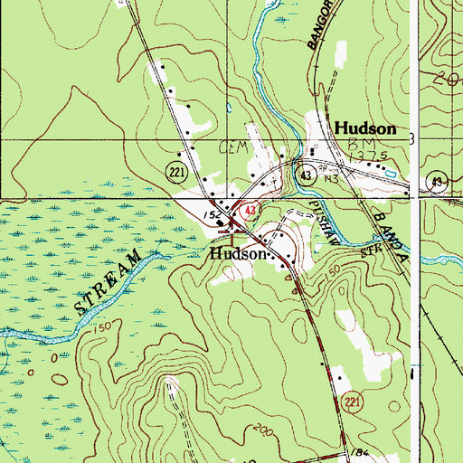 Topographic Map of Penobscot Valley Church of Christ, ME