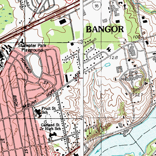Topographic Map of Pilgrim Orthodox Presbyterian Church, ME