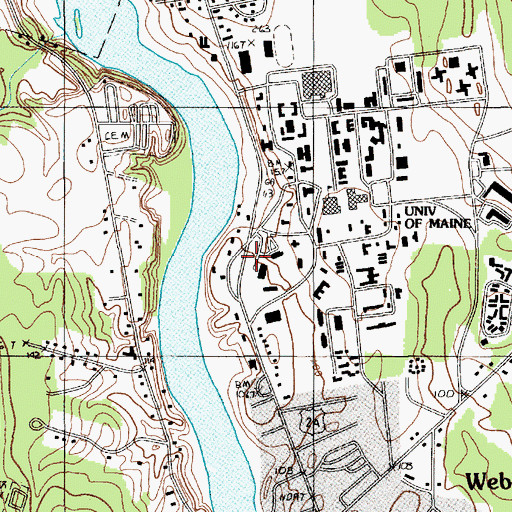 Topographic Map of Presidents House, ME