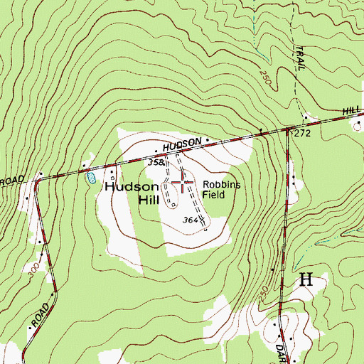 Topographic Map of Robbins Field (historical), ME