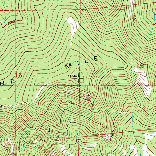 Topographic Map of Thirtynine Mile Mountain, CO