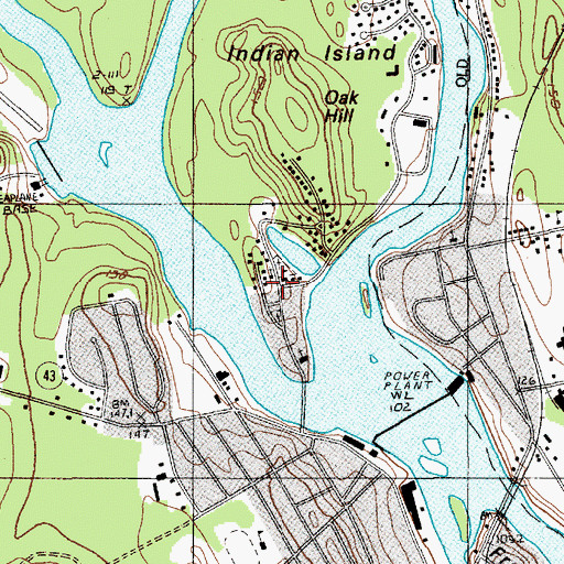 Topographic Map of Saint Annes Catholic Church, ME