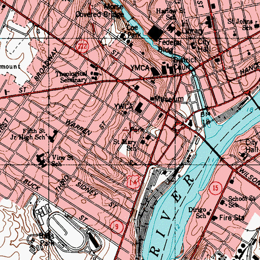 Topographic Map of Saint George Greek Orthodox Church, ME