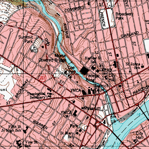 Topographic Map of Seventh Day Adventist Church, ME