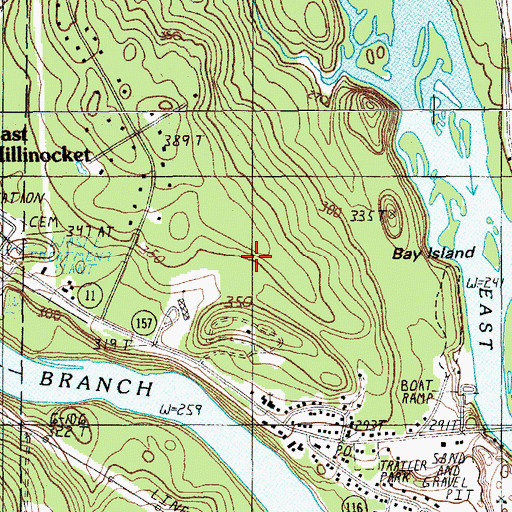 Topographic Map of Silverwood Court, ME