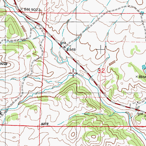 Topographic Map of Dicks Creek, CO