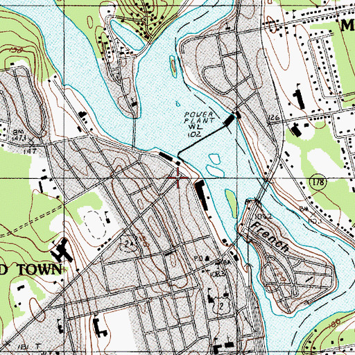 Topographic Map of Spencer Park, ME