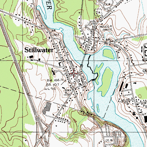 Topographic Map of Stillwater Federated Church, ME