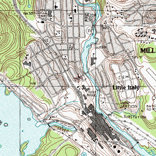 Topographic Map of Union Chapel, ME