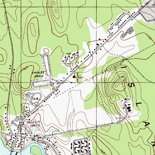 Topographic Map of United Methodist Church, ME