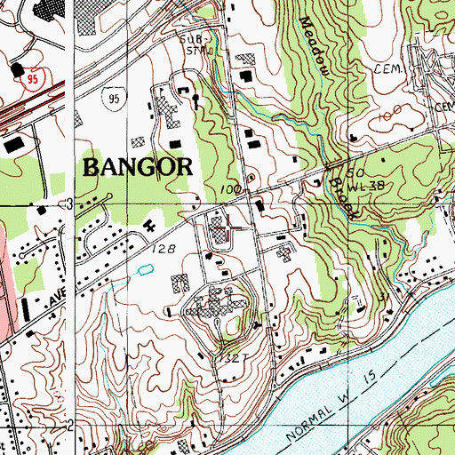 Topographic Map of United Technologies Center Region 4, ME