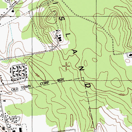 Topographic Map of University Forest, ME