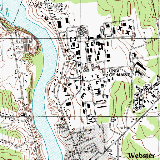 Topographic Map of University of Maine Museum of Art, ME