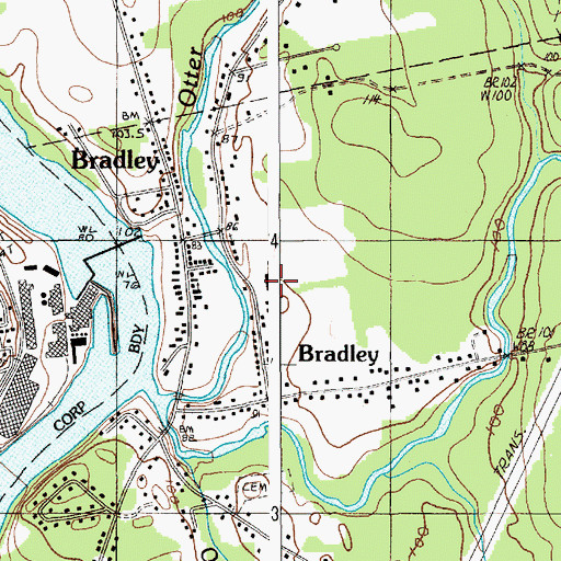 Topographic Map of Viola Rand Elementary School, ME
