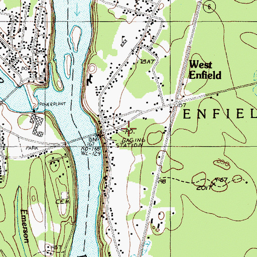 Topographic Map of West Enfield Post Office, ME