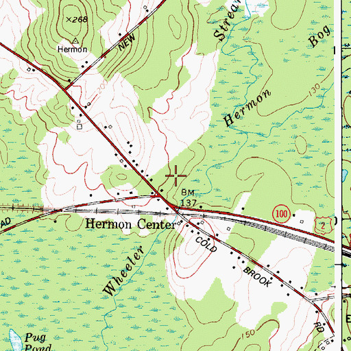 Topographic Map of Wheeler Stream Camping Area, ME