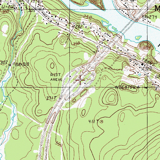 Topographic Map of Interchange 56, ME