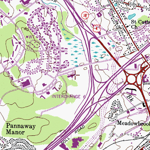 Topographic Map of Air Base School, NH