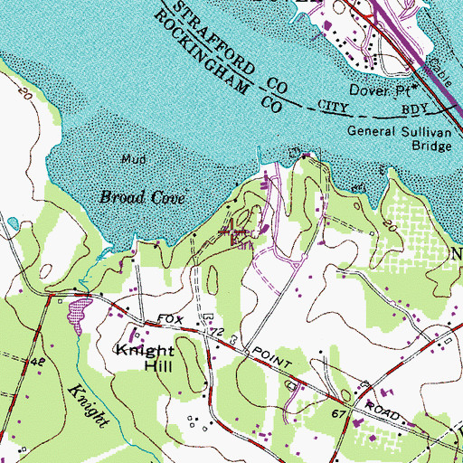 Topographic Map of Carters Rock, NH