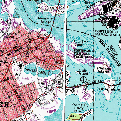Topographic Map of Childrens Museum of Portsmouth, NH