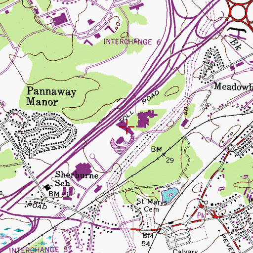 Topographic Map of Columbia Portsmouth Pavilion, NH