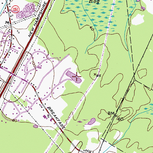 Topographic Map of Coombs Pond, NH