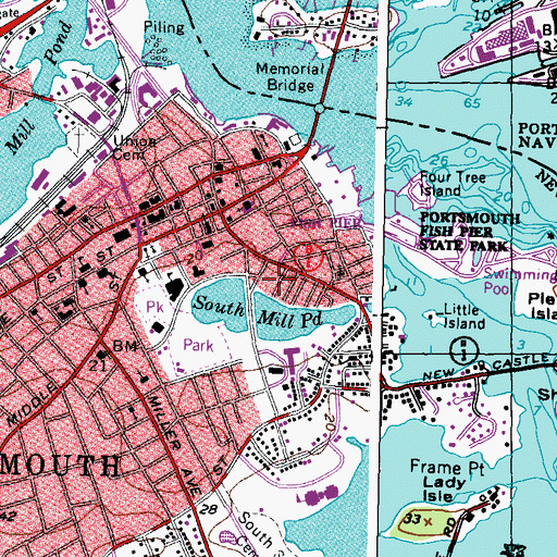 Topographic Map of Haven Park, NH