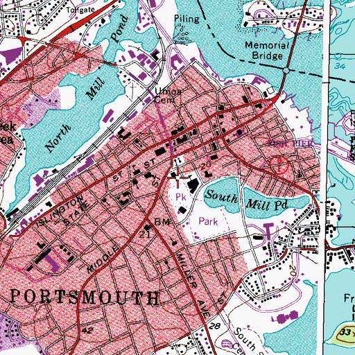 Topographic Map of Haymarket Square, NH