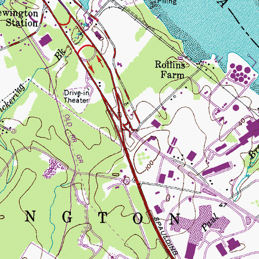 Topographic Map of Interchange 3, NH