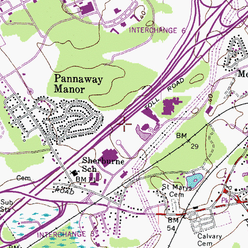 Topographic Map of Interchange 4, NH
