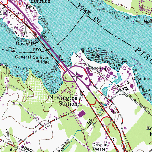 Topographic Map of Interchange 5, NH