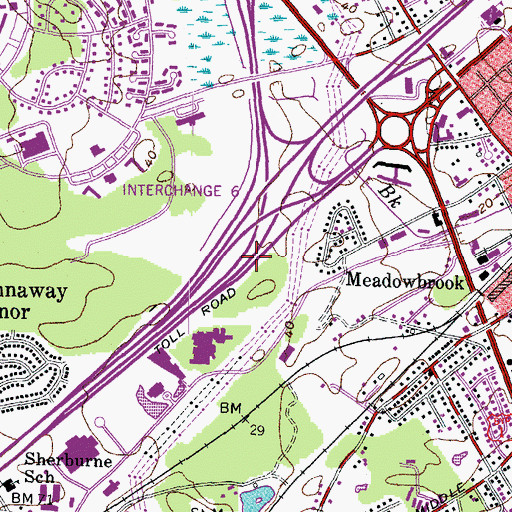 Topographic Map of Interchange 5, NH