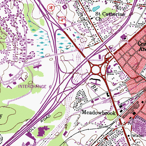 Topographic Map of Interchange 6, NH