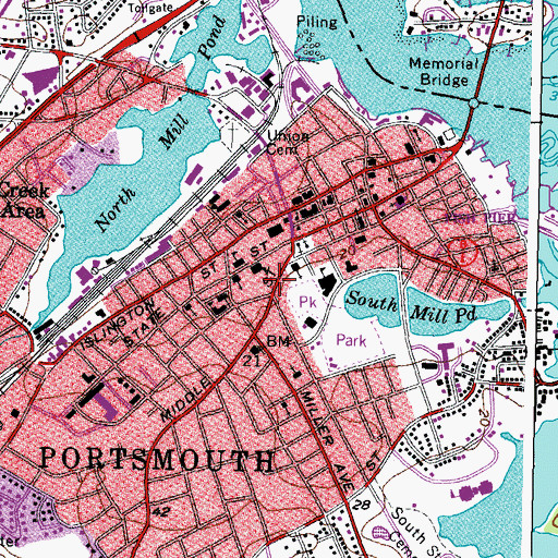 Topographic Map of Langley Boardman House, NH