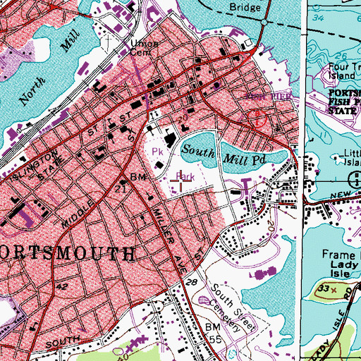 Topographic Map of Leary Field, NH