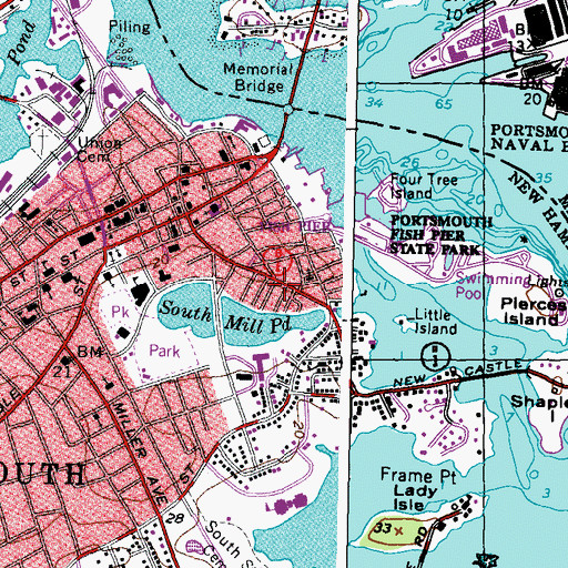 Topographic Map of Mark Wentworth House, NH