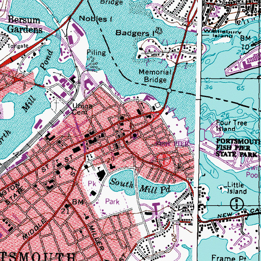 Topographic Map of McIntyre Federal Building, NH
