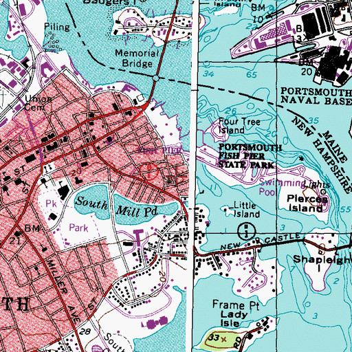 Topographic Map of Meeting House Hill, NH