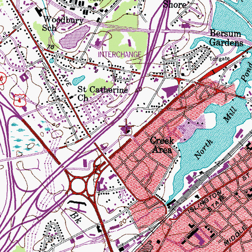 Topographic Map of New Franklin School, NH