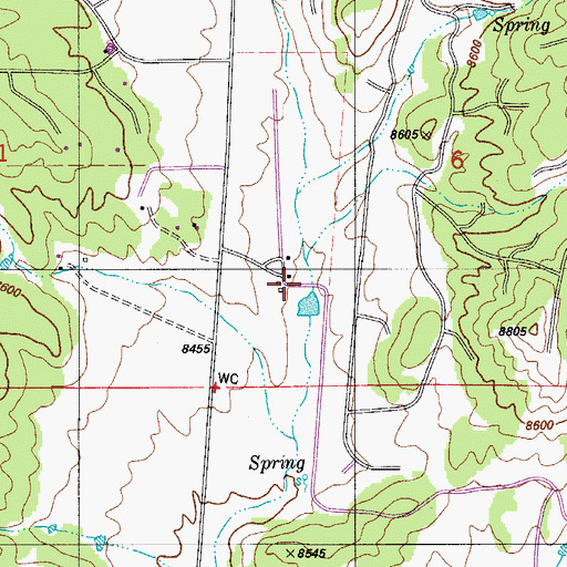 Topographic Map of B Lazy M Ranch, CO