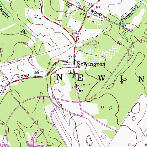Topographic Map of Old Meeting House (historical), NH
