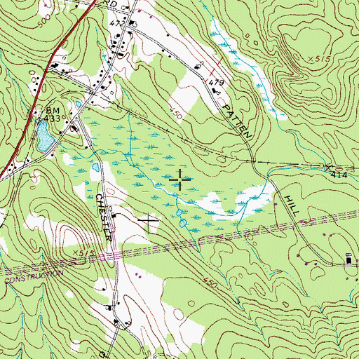 Topographic Map of Abe Emerson Marsh, NH