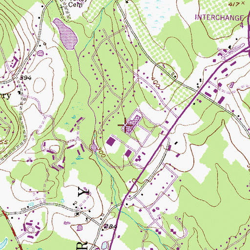 Topographic Map of Appletree Mall Shopping Center, NH