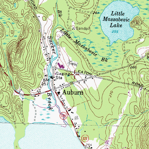 Topographic Map of Auburn Post Office, NH