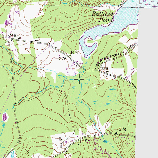 Topographic Map of Ballard Marsh, NH