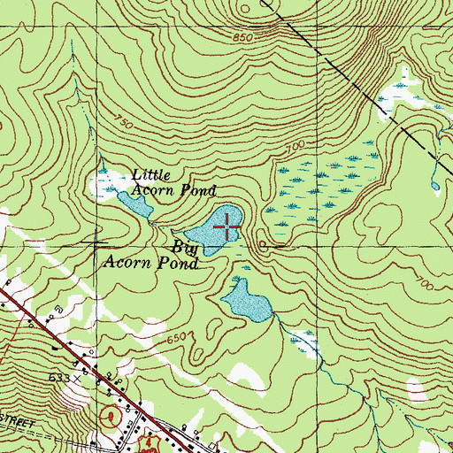 Topographic Map of Big Acorn Pond, NH