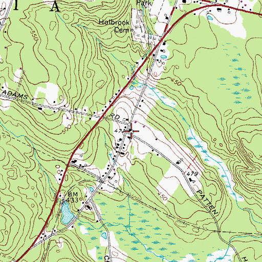 Topographic Map of Candia Station, NH