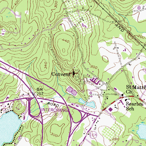 Topographic Map of Castle College Library, NH