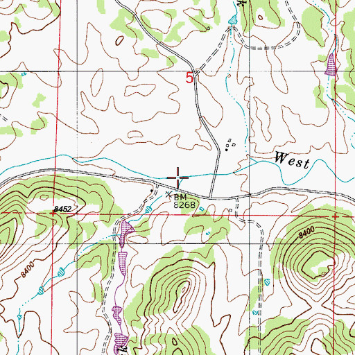 Topographic Map of Daggett Creek, CO